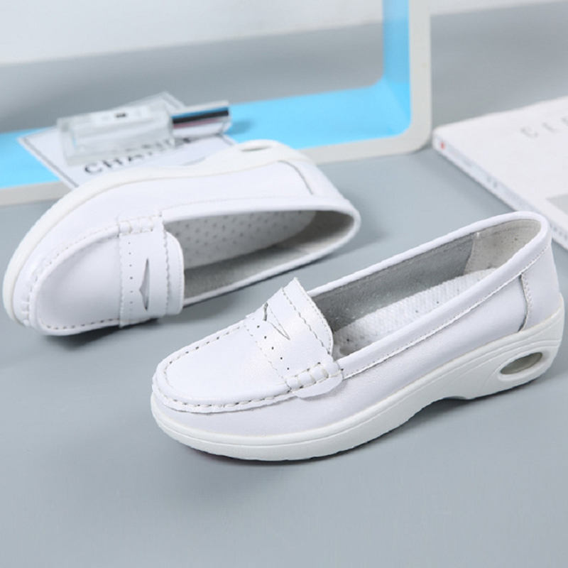 Women's flat Loafer Air Cushion Low Top Nurse Shoes