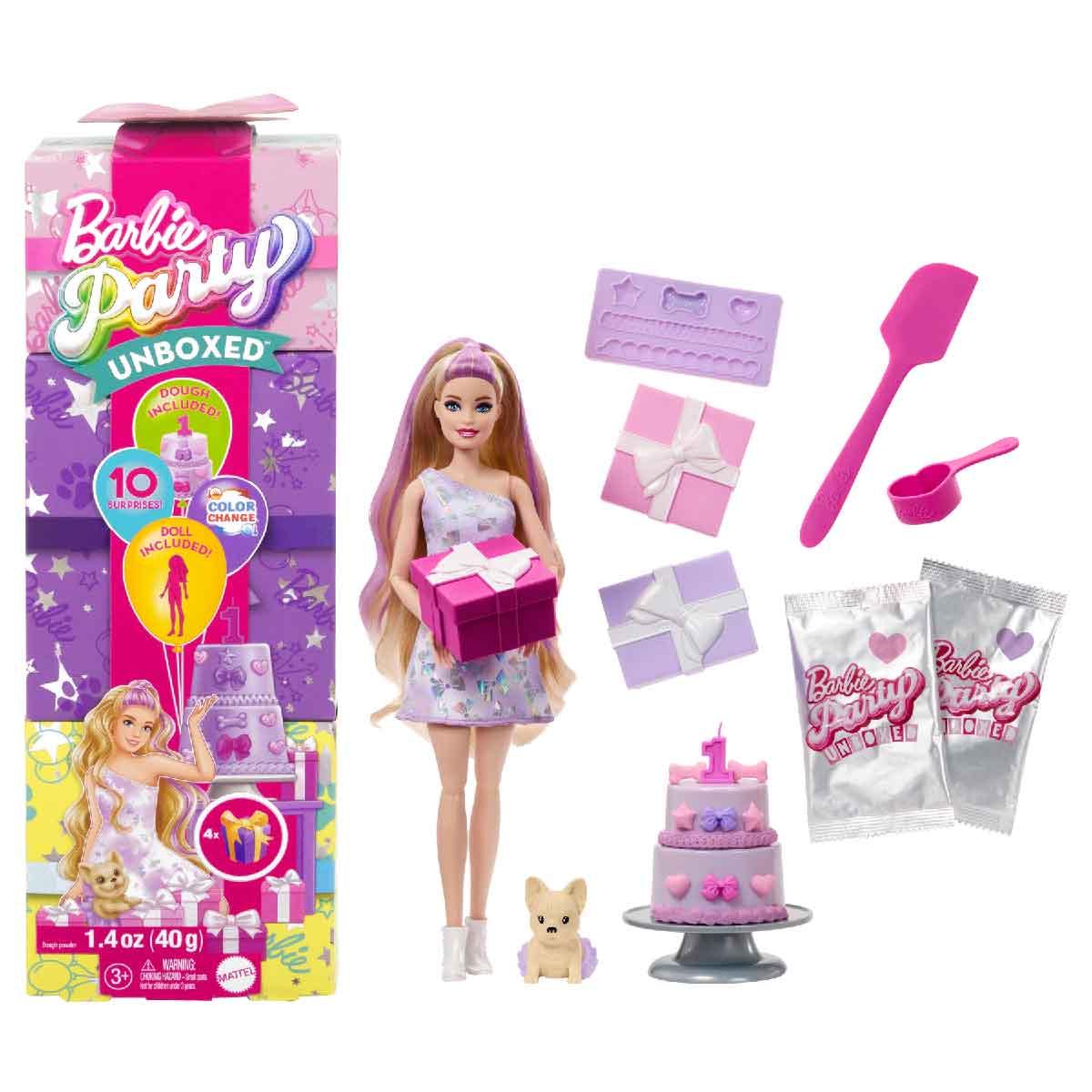 Đồ Chơi Búp Bê Barbie Và Bữa Tiệc Sinh Nhật Vui Vẻ - Tím Đằm Thắm BARBIE JFG70/JFG68