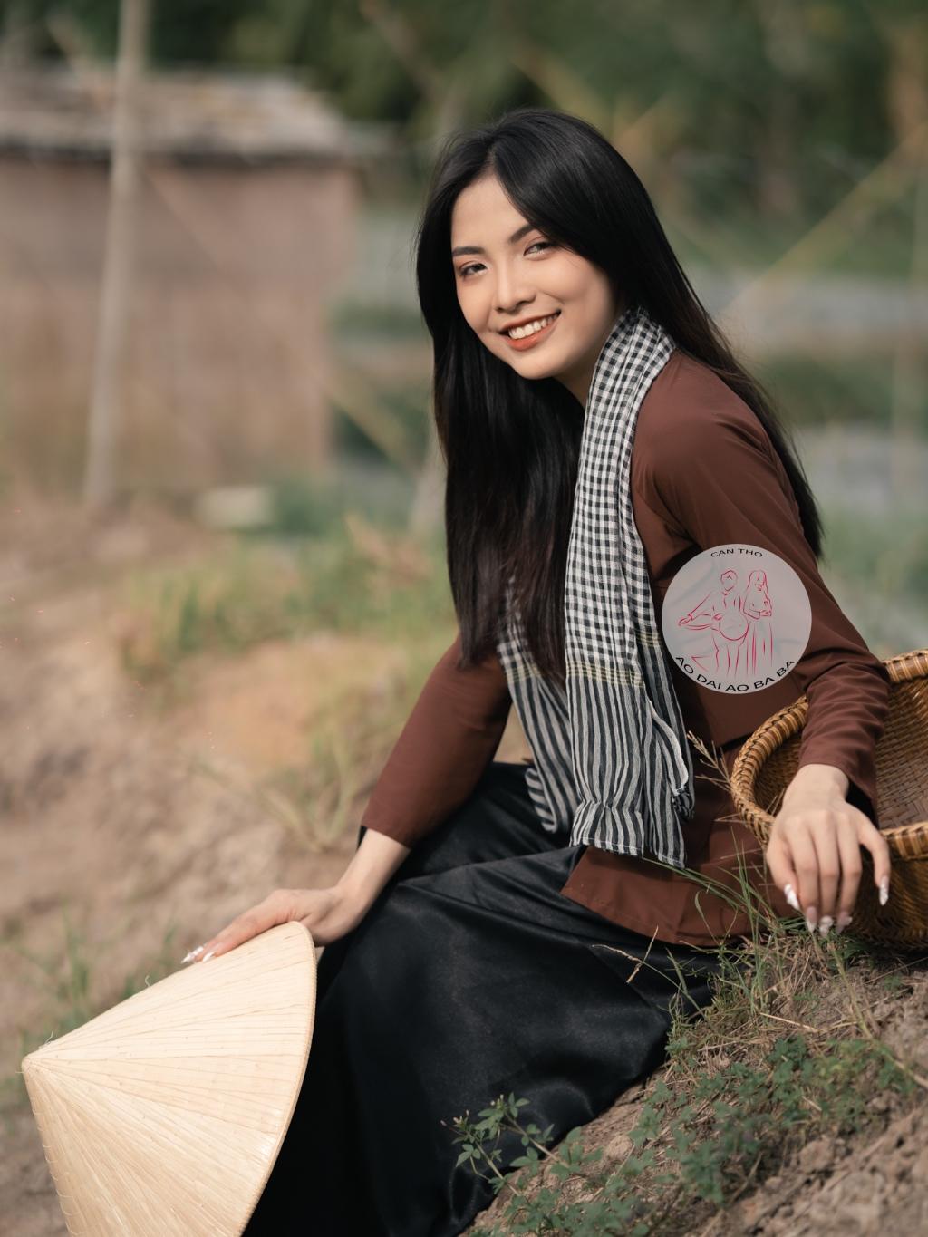 BIGSIZE bà ba lụa nâu - Có bộ bà ba Bigsize- may sỉ bà ba toàn quốc - May bộ bà ba theo yêu cầu - Quần lẻ đen phi bóng