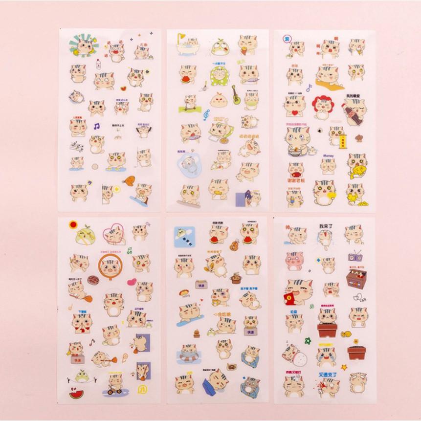 Bộ 6 sticker dán trang trí nhiều mẫu đẹp