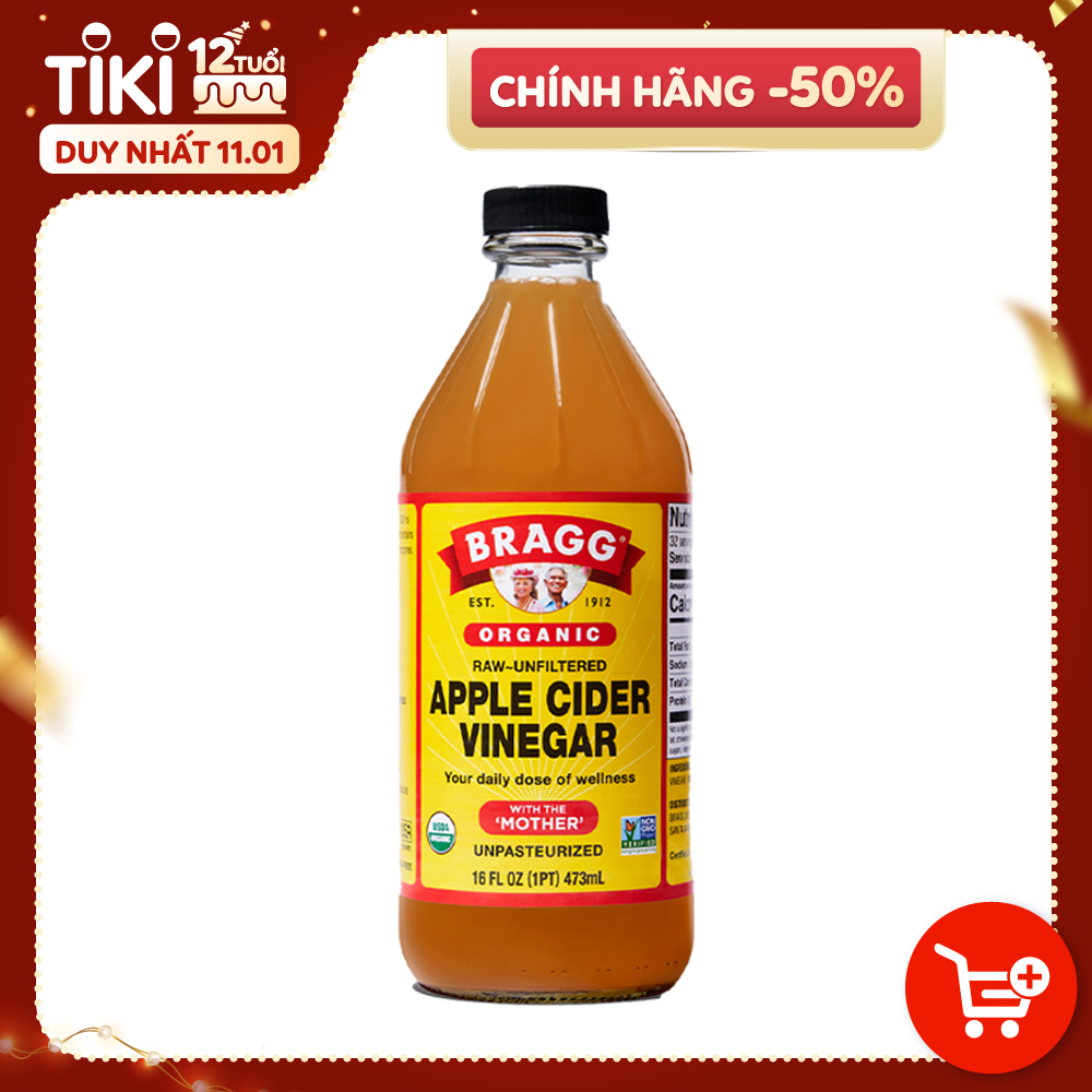 Giấm táo hữu cơ Bragg 473ml