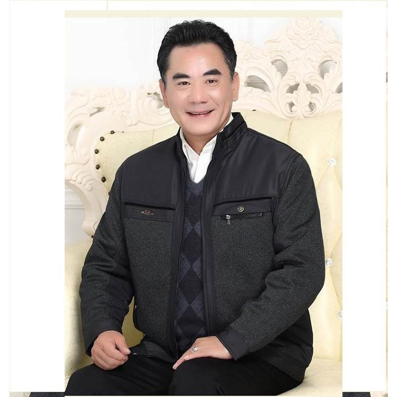 Áo khoác lót lông cho ông già - chữ