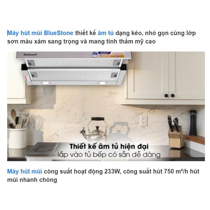 Máy hút mùi âm tủ BlueStone HOB-8725 Công suất hút 750 m³/h, Hàng Chính Hãng