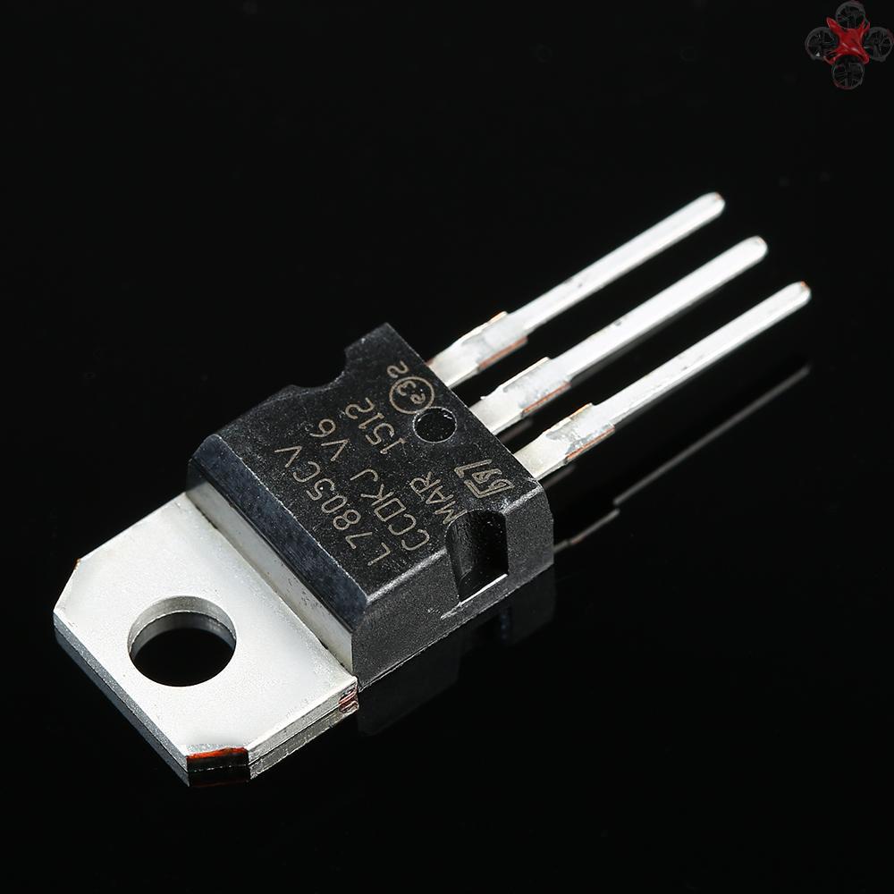 50pcs/set 10 Types L78 Series Mosfet Transistors Assortment Kit Diode Transistor Assortment Assorted Kit with Clear Plastic Box 10 Values L7805CV-LM317T