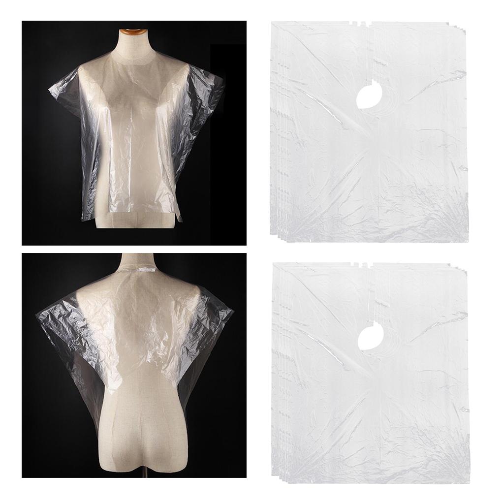 50x Disposable Hair Cutting Cape Gown Hairdresser Barber Shop Capes+2 Hair Comb