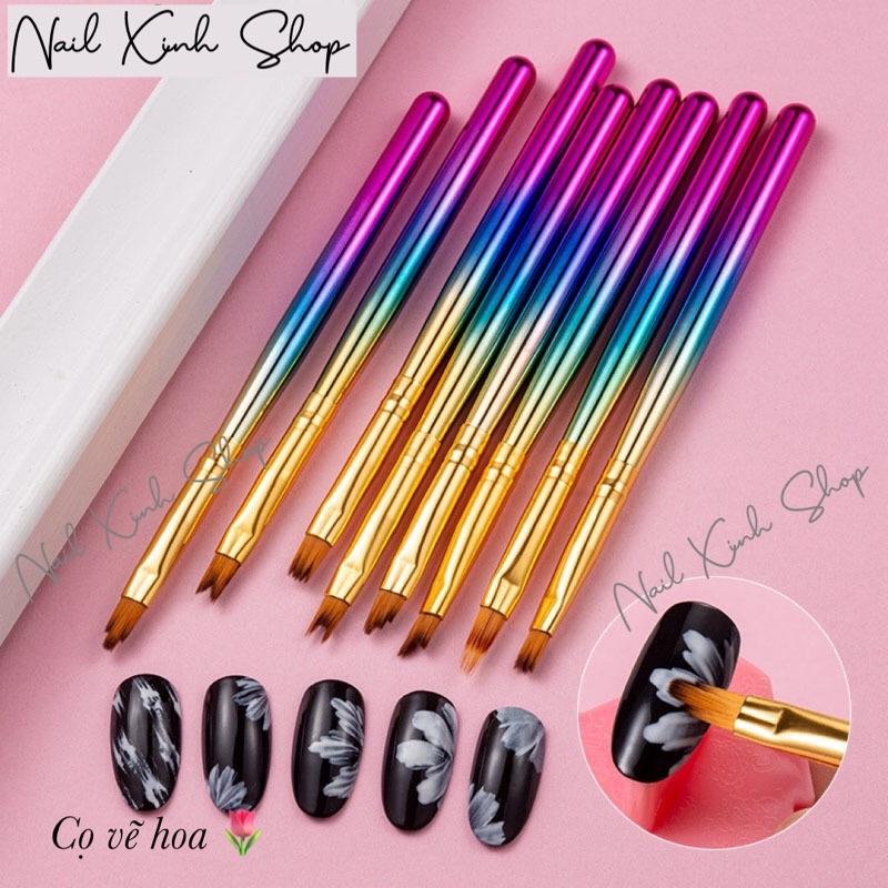 Bộ cọ nail vẽ hoa 8 cây chuyên dụng