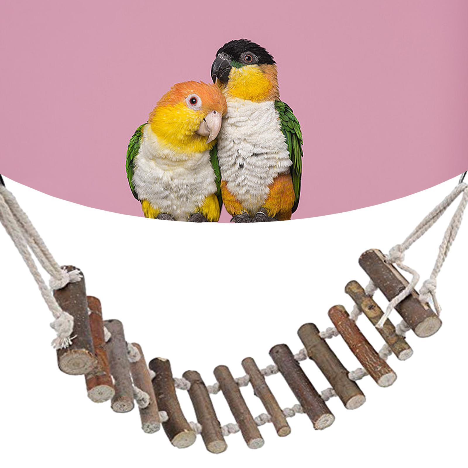 Bird Ladder Pet Bird Cage Accessories Perch Canary Stand Parrot Hamster Climbing Ladder Parrot Bridge for Budgie