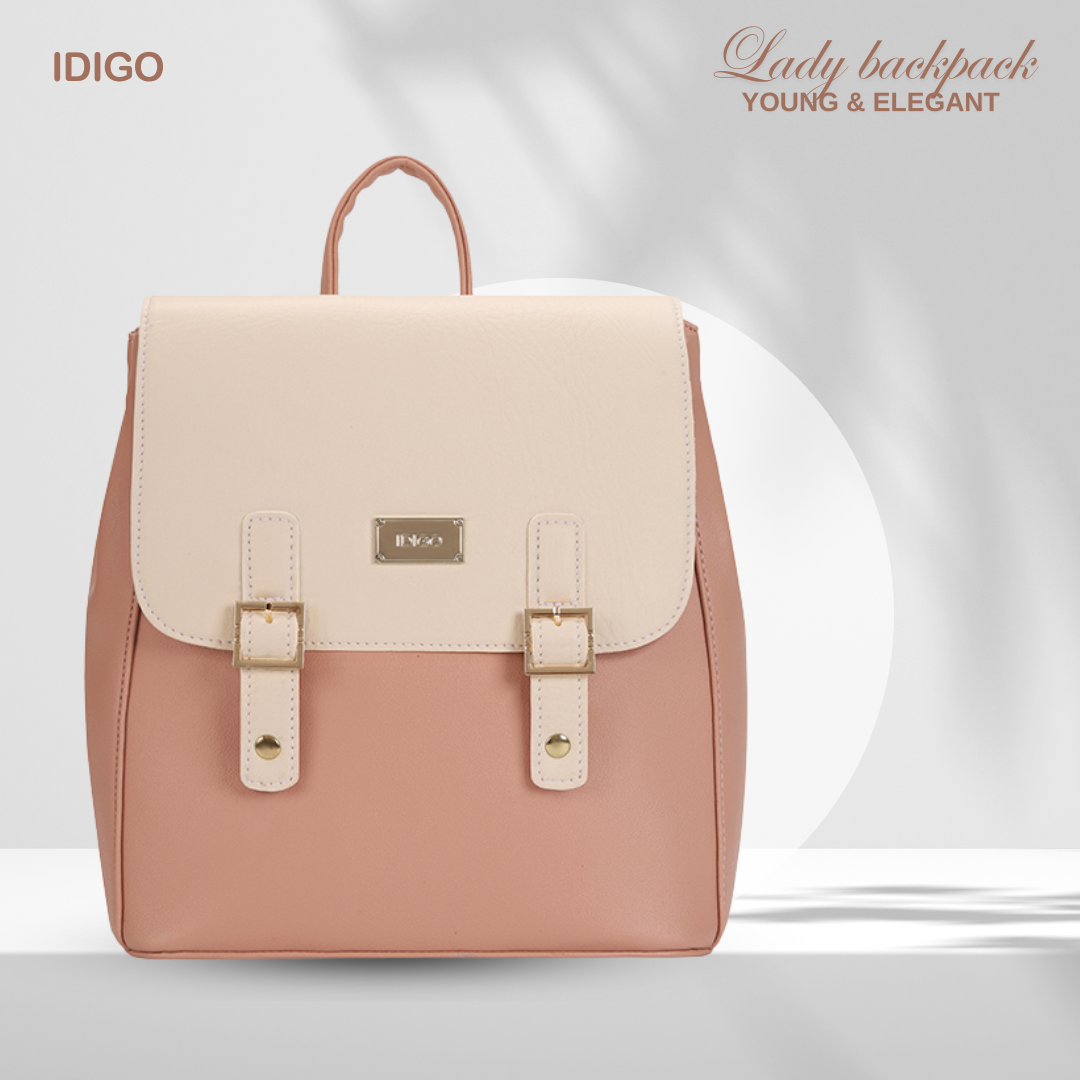 Balo nữ công sở nhỏ gọn, balo da nữ phối màu FBP2 - 4327