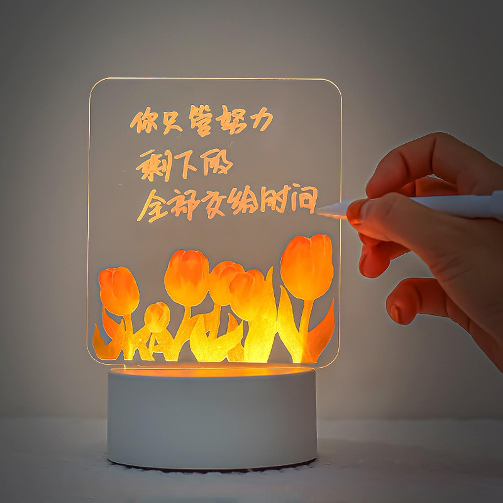 Acrylic Message Board Daily Moment Light up for Children Office Home School