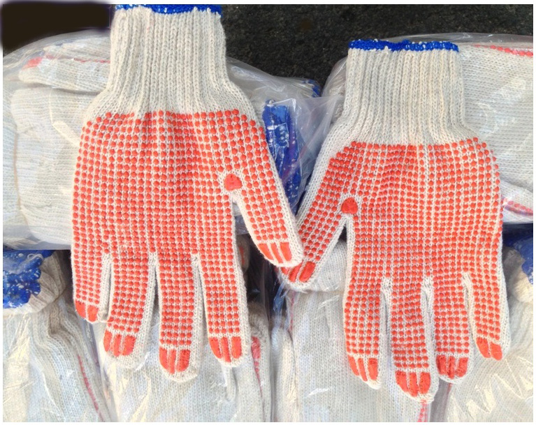 Găng tay bảo hộ lao động phủ hạt nhựa 60g bao tay bảo hộ chống trơn trượt, thao tác linh hoạt, thoáng khí, độ bền cao