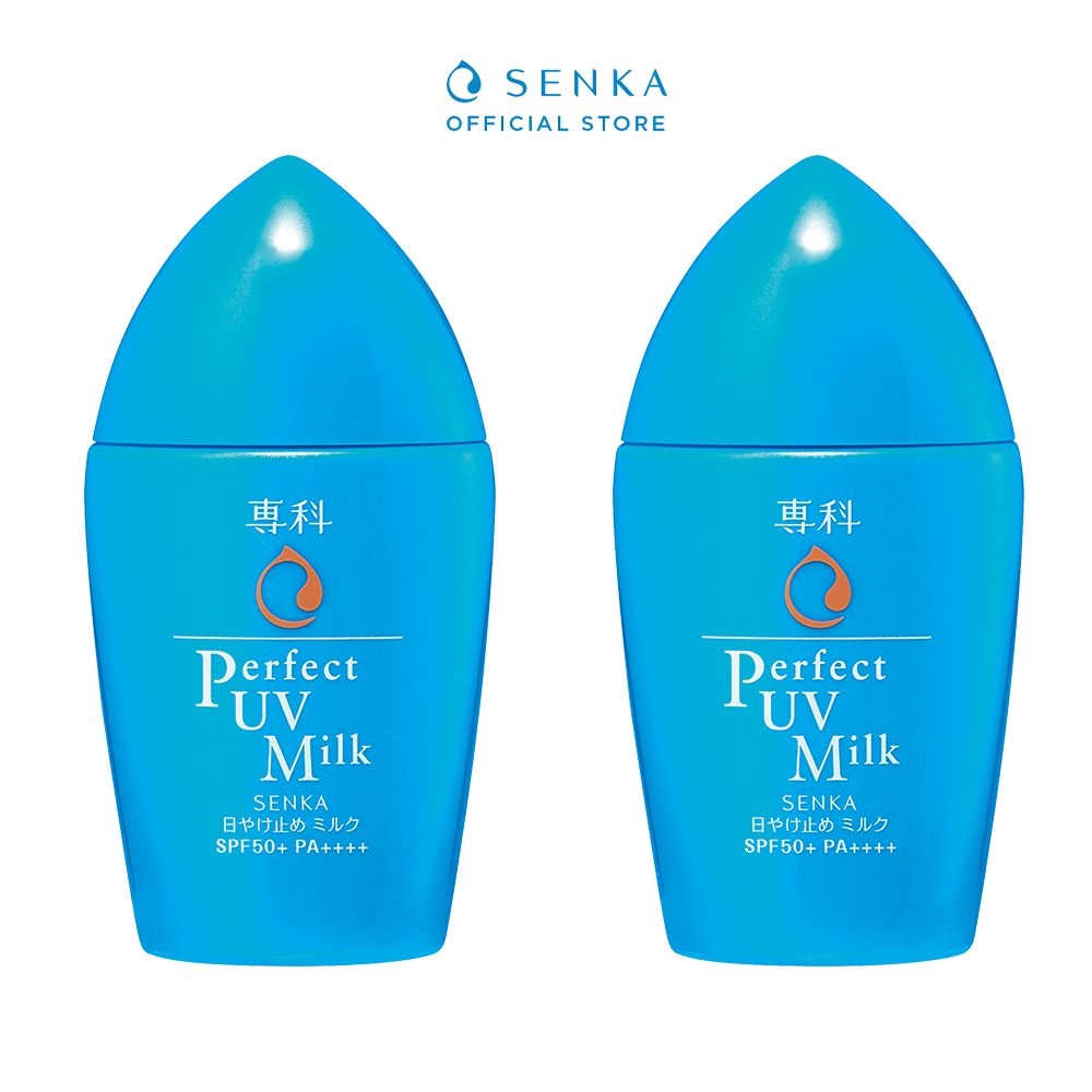 Bộ đôi Kem chống nắng Nhật Bản Kiềm Dầu - Không Gây Mụn dạng sữa SENKA PERFECT UV MILK 40ml