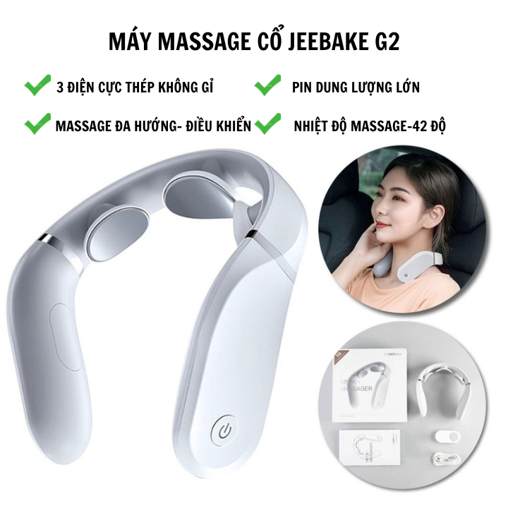 Máy massage cổ thông minh sothing Jeeback G2 massage đa hướng, 3 điểm cực massage- Hàng chính hãng