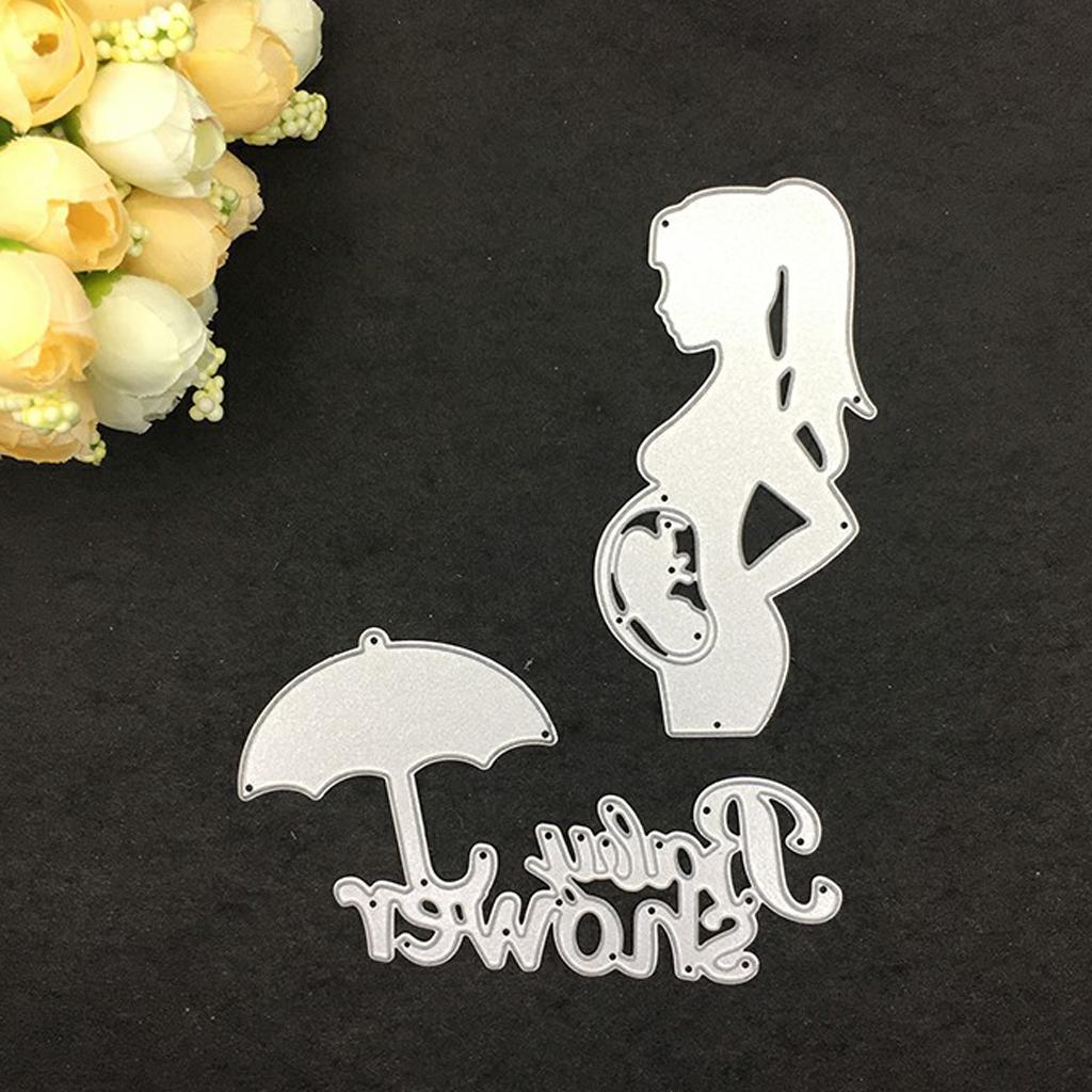 Baby Shower Metal Silver Cutting Dies Stencils DIY Photo Album Paper Crafts