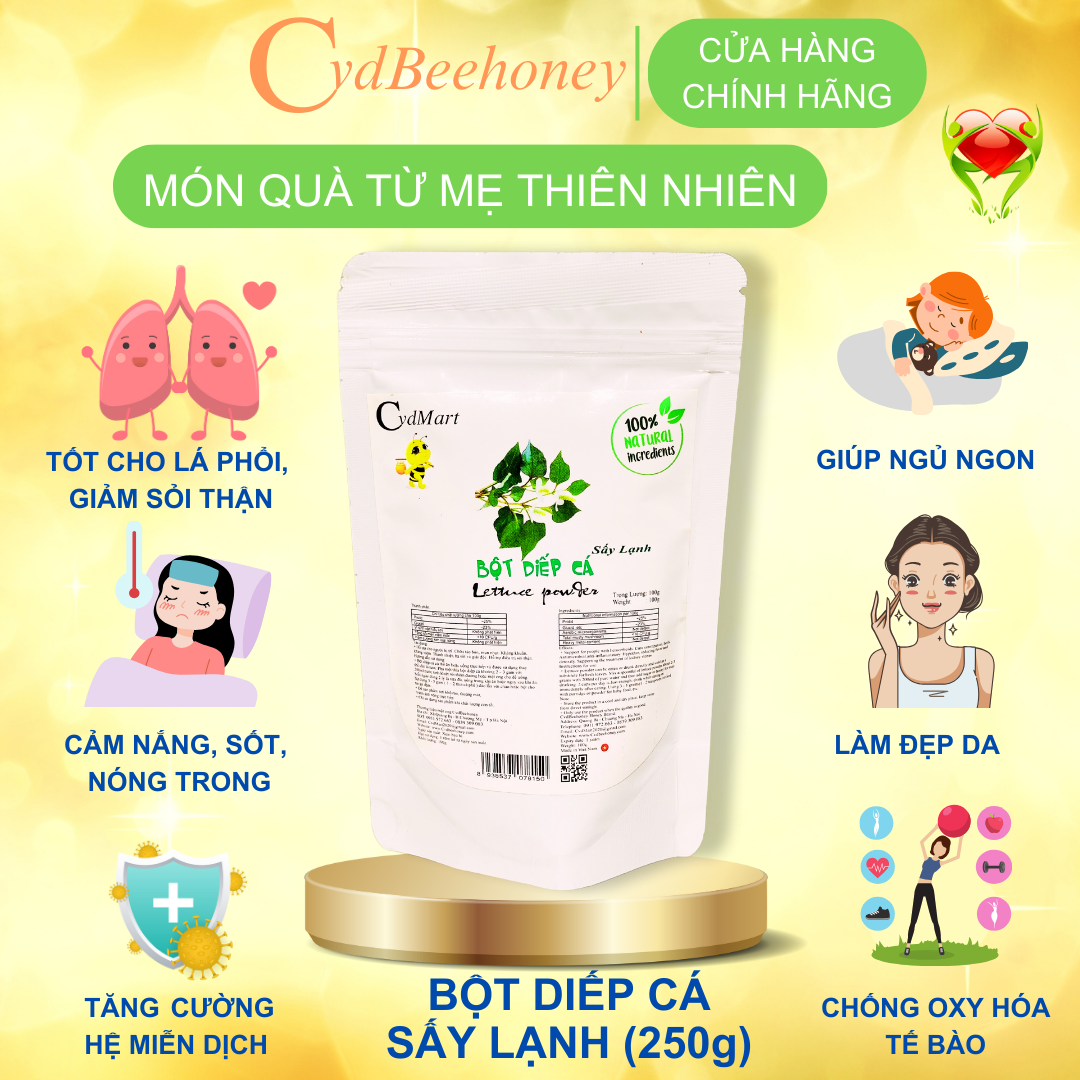 Bột Diếp Cá Sấy Lạnh CvdMart 100g - Lettuce powder CvdMart