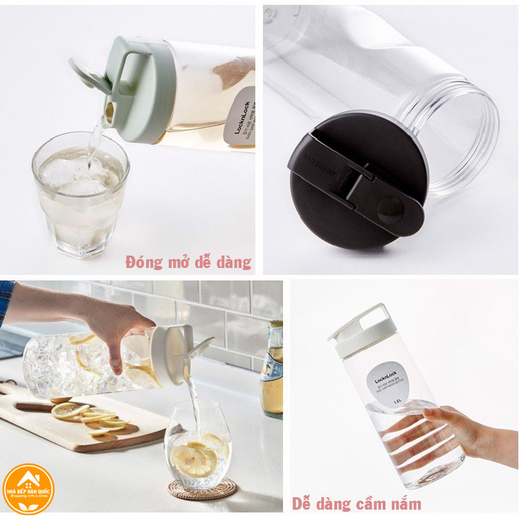 Bình nước Lock&amp;Lock chính hãng Water Bottle 1200ml &amp; 1500ml HAP813 HAP814