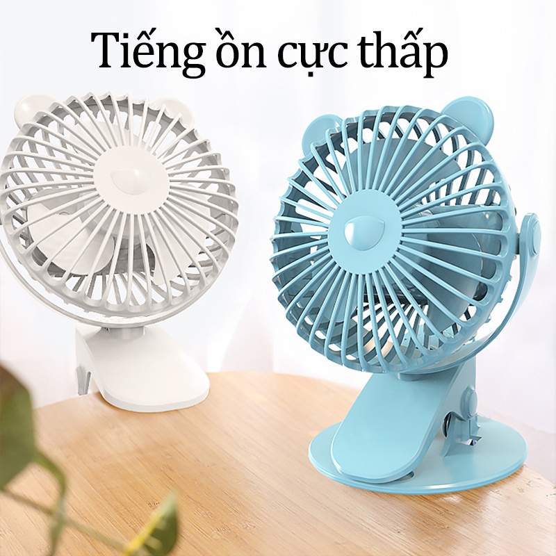 Quạt Mini Kẹp Bàn Siêu Mát Tích Điện Có 3 Cấp Độ Có Thể Điều Chỉnh Dễ Dàng Quạt Kẹp Xe Đẩy Cho Bé Pin Siêu Trâu Tiện Lợi Khi Đi Dạo Quạt Kẹp Nôi Cho Trẻ Điều Chỉnh 720 Độ Đơn Giản Dễ Dàng Bảo Hành 12 Tháng