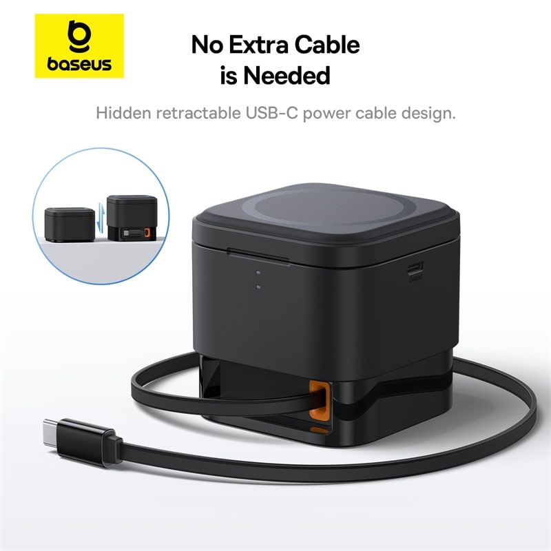Bộ Sạc Nhanh Không Dây DB-OS Baseus MagPro 2-in-1 Magnetic Wireless Charger 25W (Hàng chính hãng)