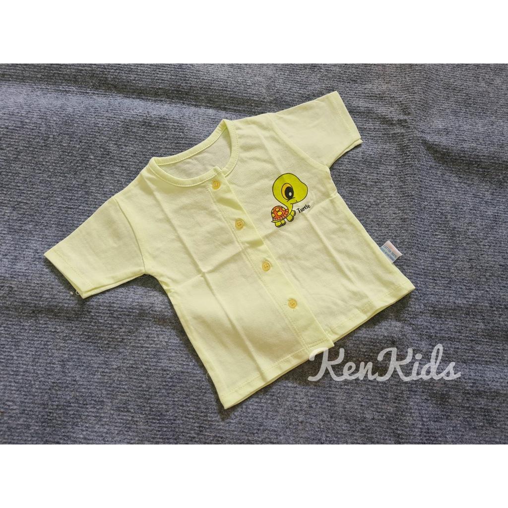 COMBO 5 Áo sơ sinh tay ngắn màu cổ tròn chất thun 100% cotton