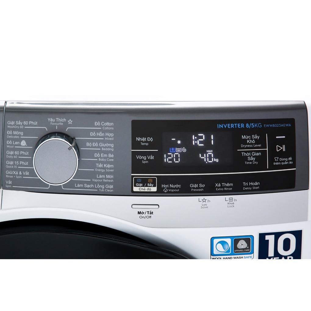 Máy Giặt Sấy Cửa Trước Electrolux EWW8023AEWA 8/5kg - Inverter - Hàng Chính Hãng