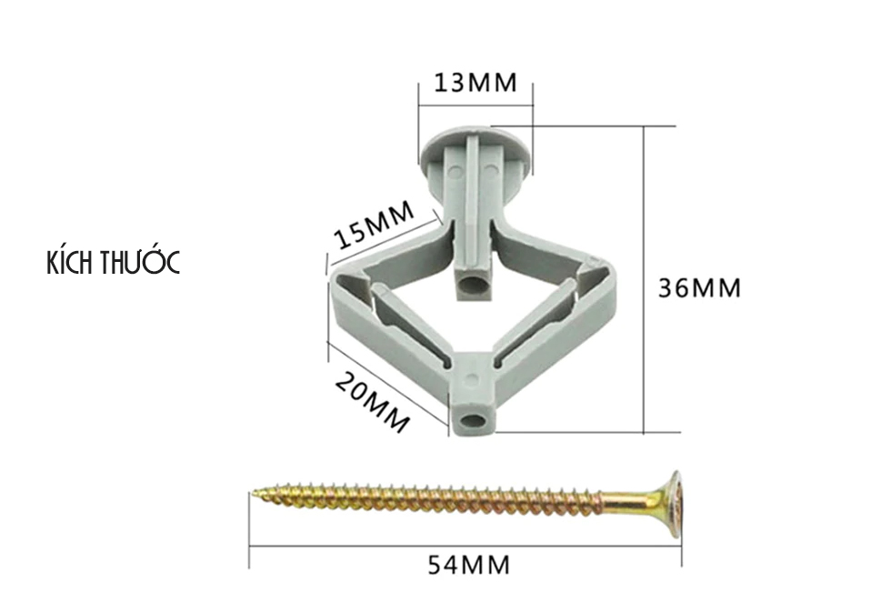 COMBO 10 BỘ TẮC KE BƯỚM, VÍT NỞ BƯỚM DẠNG MỎ NEO,  BẮT VÍT TƯỜNG, THẠCH CAO, GỖ,CHO MỌI LOẠI VẬT LIỆU, SIÊU GIỮ CHẮC.