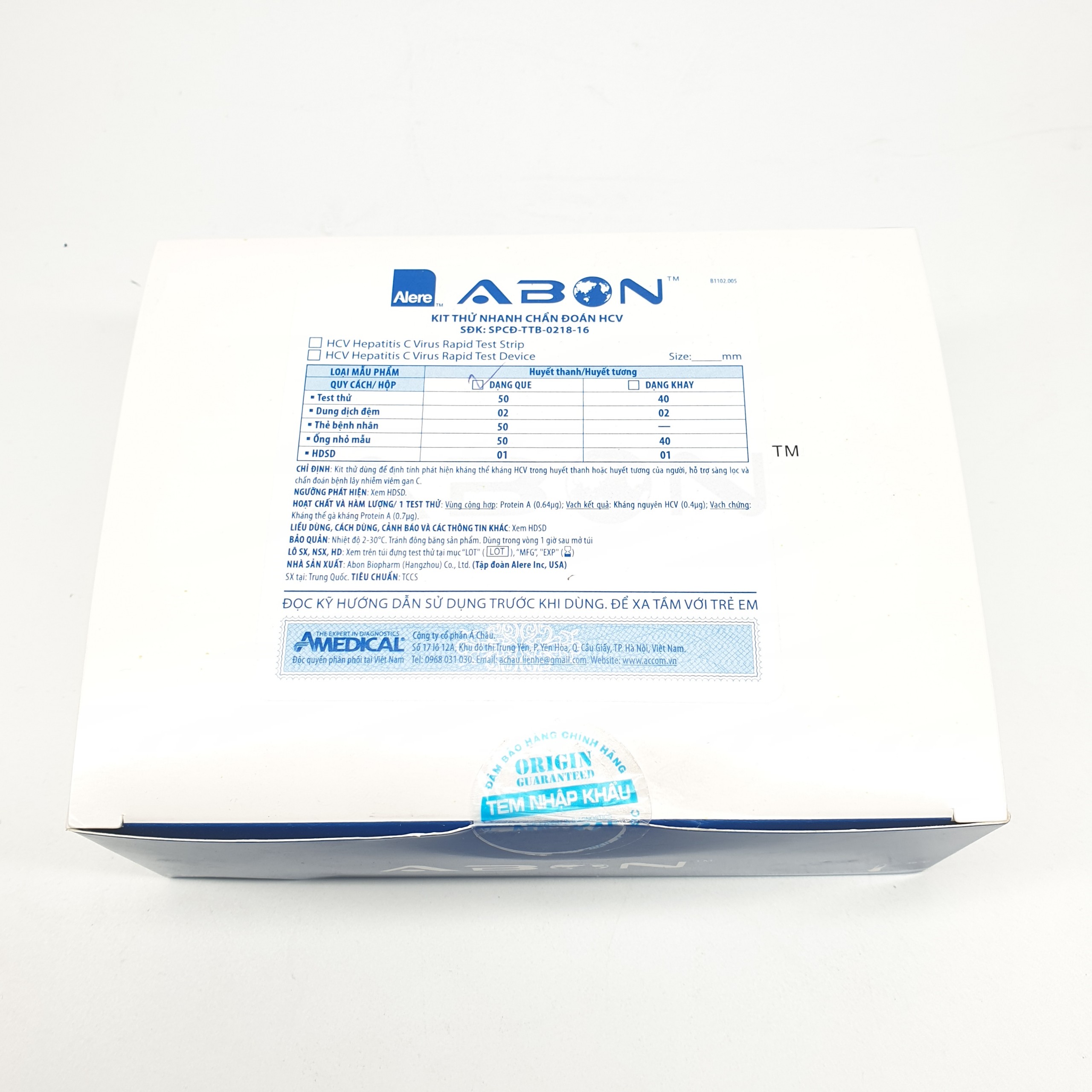 Kit Thử Nhanh Chẩn Đoán HCV - ABON