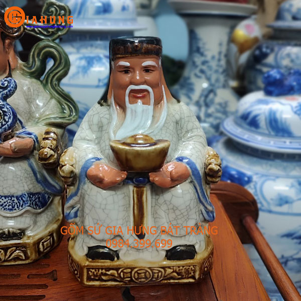 Tượng thần tài thổ địa bằng gốm sứ