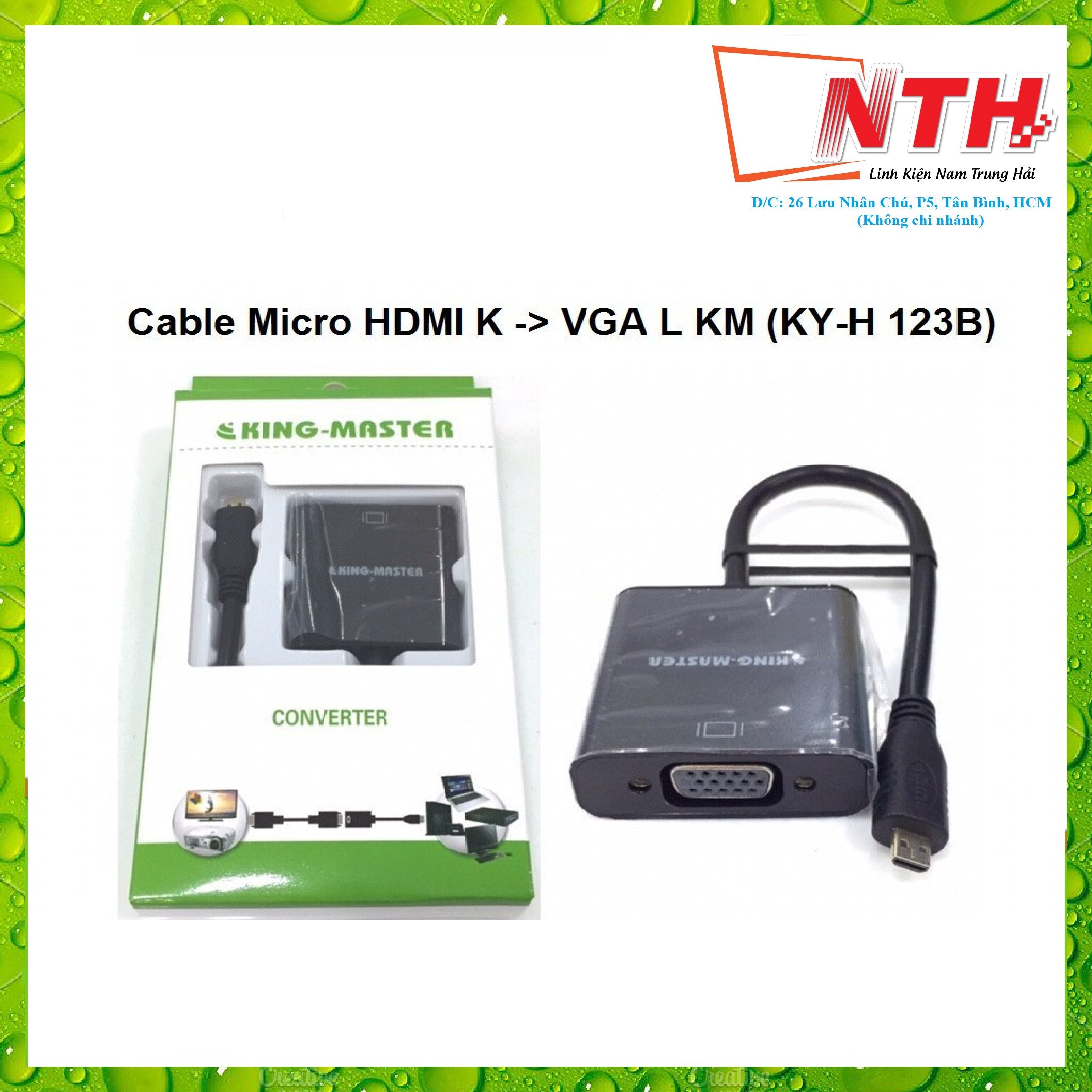 Cáp Micro HDMI K ra VGA L KM (KY-H 123B)