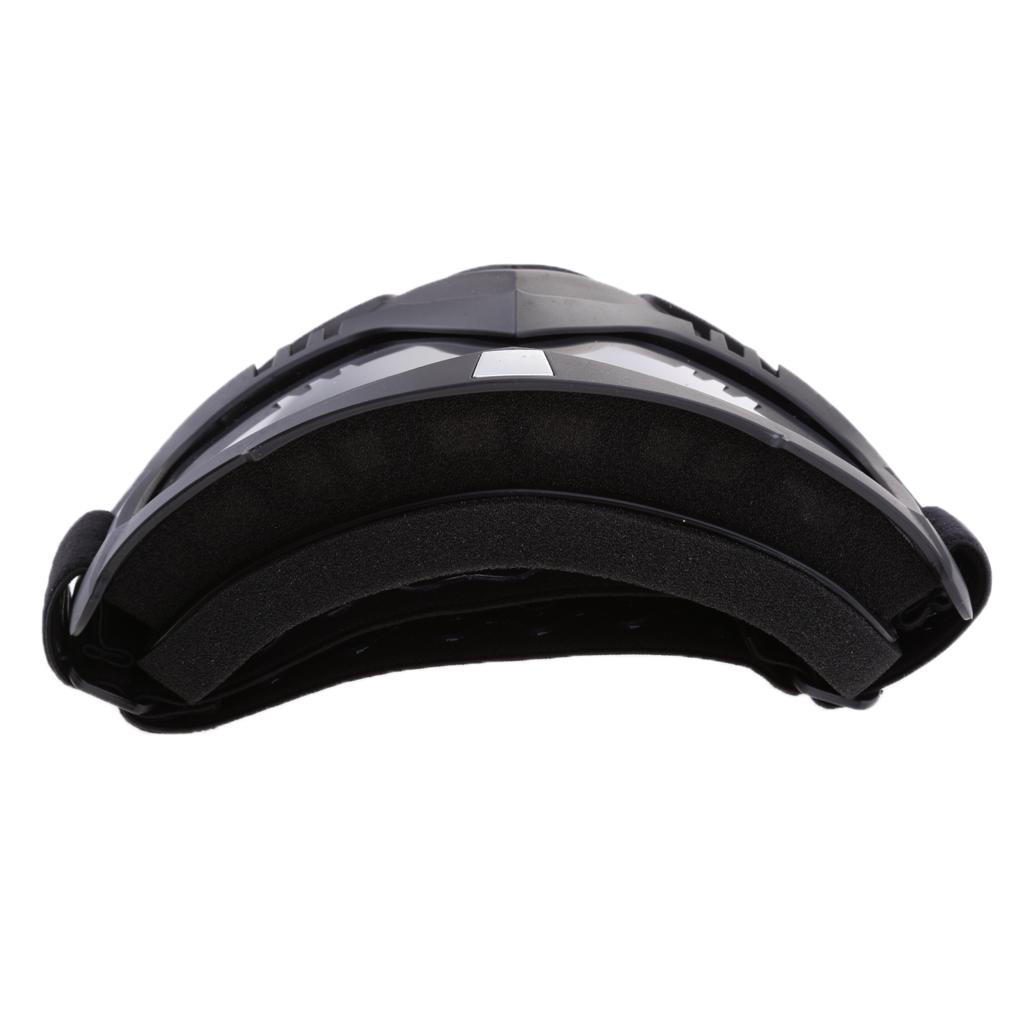 2x Motorcycle Riding Helmet Windproof Face Mask Detachable Goggles Smoke