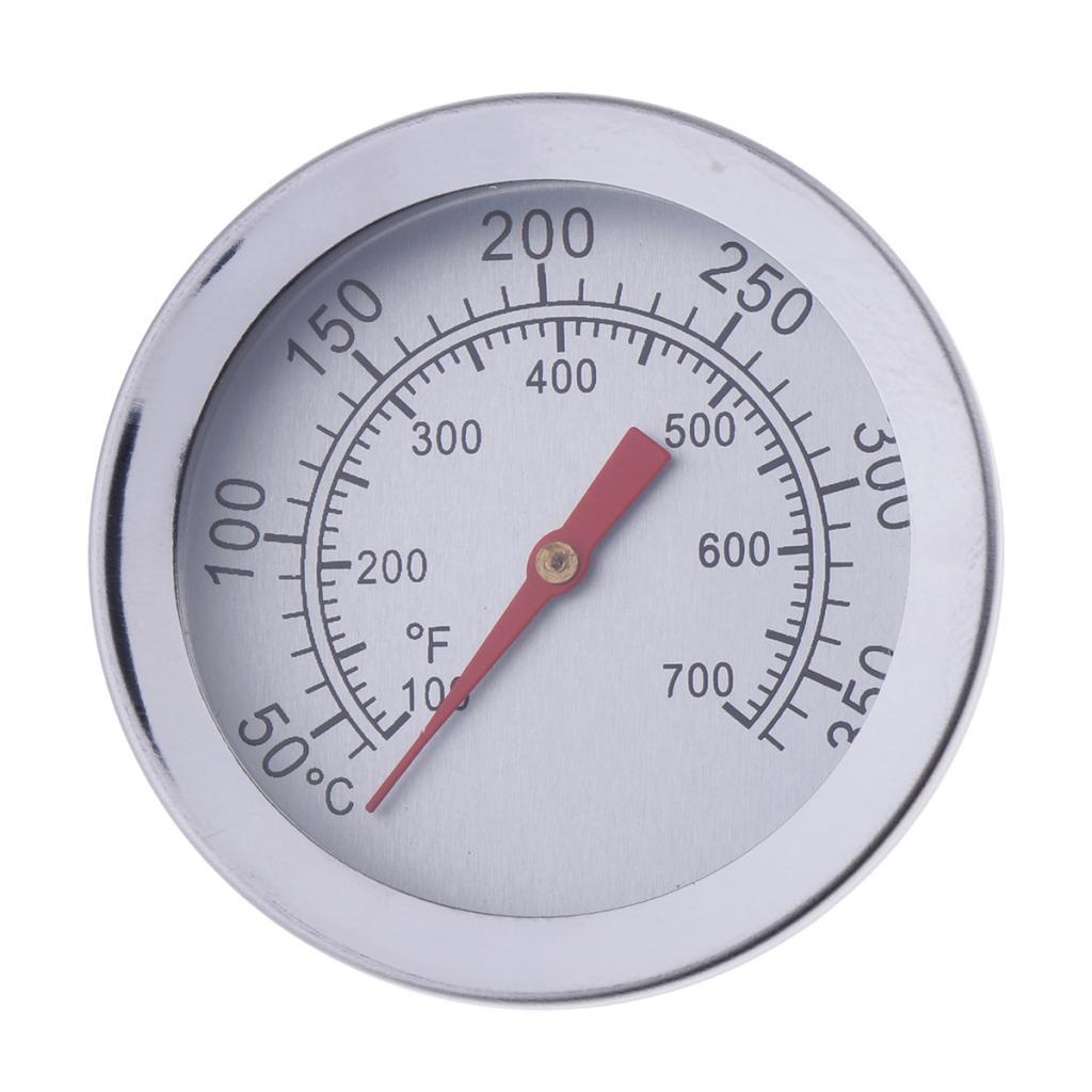 10 Pcs BBQ Grill Thermometer Stainless Steel 100-700°F Temperature Gauge