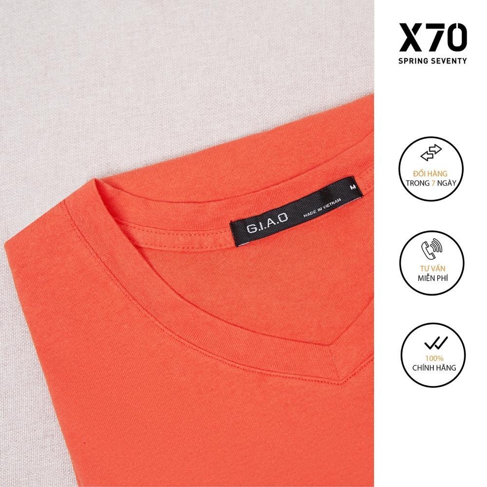 Áo Thun Nam Tay Ngắn Kiểu Dáng Cổ TIm Thiết Kế Thời Trang X70 - 06410052
