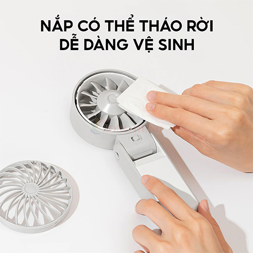 Quạt mini tích điện cầm tay Jisulife 3 in 1 Handheld Fan Life7 3600mAh - Hàng chính hãng