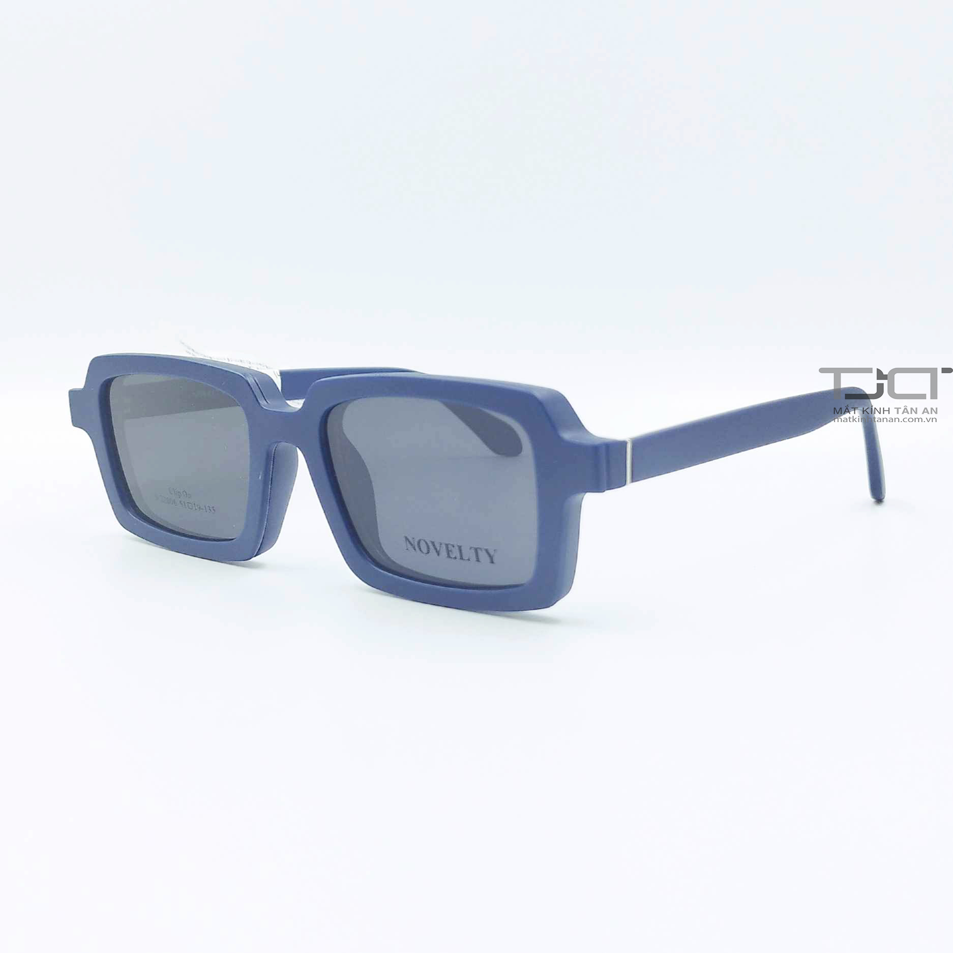 GỌNG KÍNH CLIPON PHOM VUÔNG 3D UNISEX THỜI TRANG, CHÍNH HÃNG NOVELTY N22006