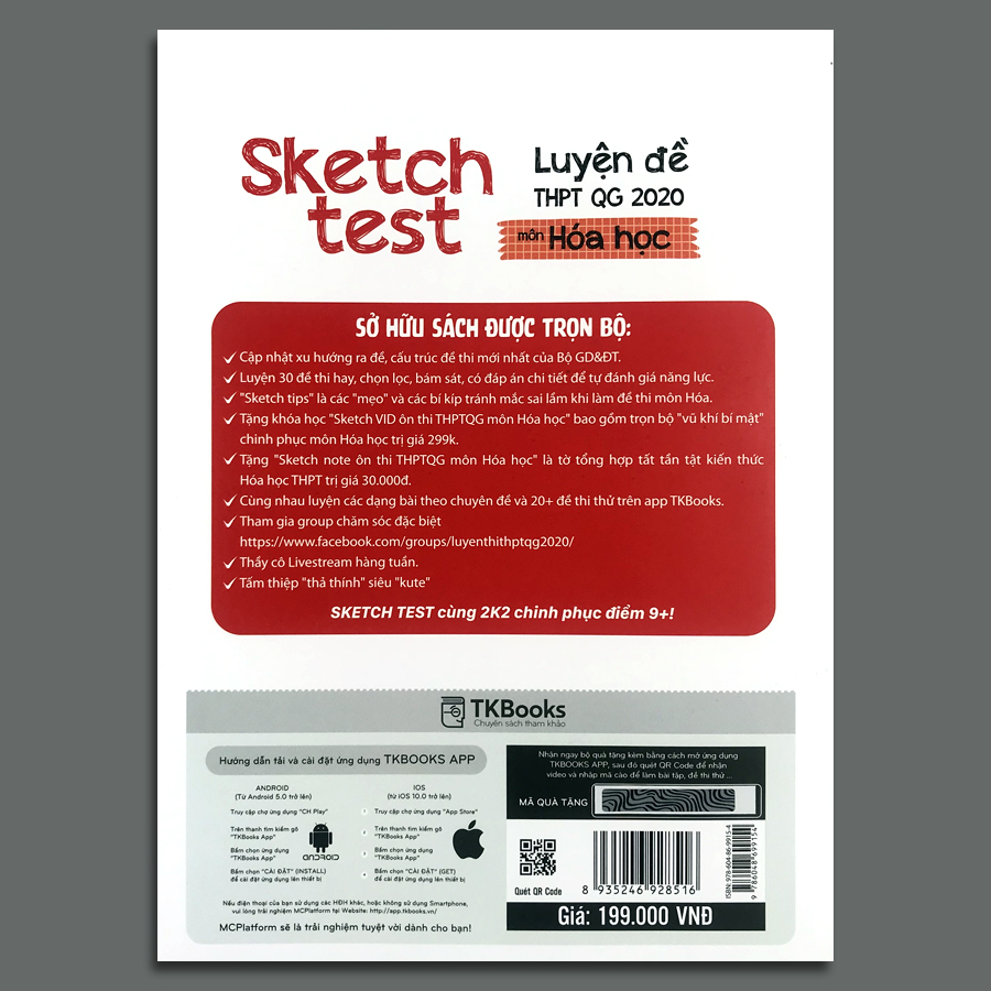 Combo luyện thi khối A: Sketch Test Luyện Đề THPT QG 2020 môn Toán, Vật lí, Hóa học