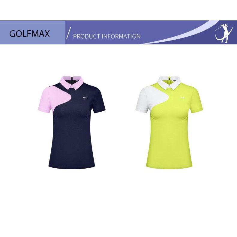 Áo ngắn tay nữ chơi golf phiên bản đặc biệt - Chất liệu polyester kết hợp spandex cao cấp PGM - YF470