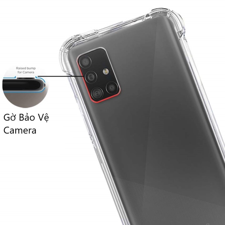 Ốp lưng cho Samsung A10 A11 A12 A13 A14 A22 A31 A32 A50 A51 A52 A53 A70 A71 A72 A73 5G 4G trong suốt chống sốc phát sáng khi bật led