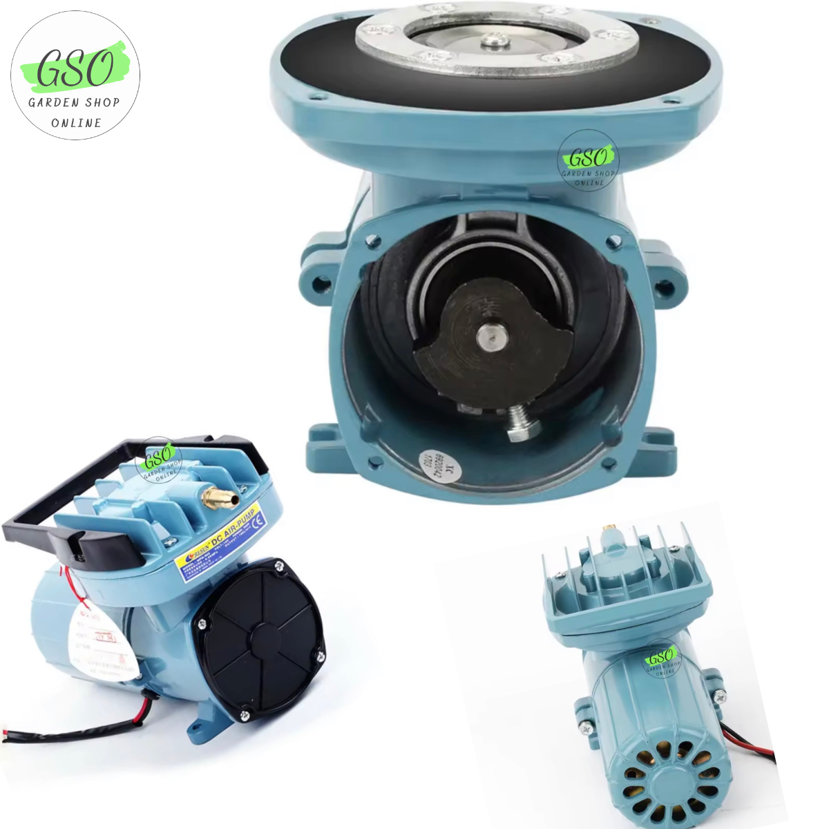 Máy bơm oxy 12v - 100w chuyên dùng trong vận chuyển thủy-hải sản thương hiệu RESUN model MPQ-905 - 10 vòi ra khí