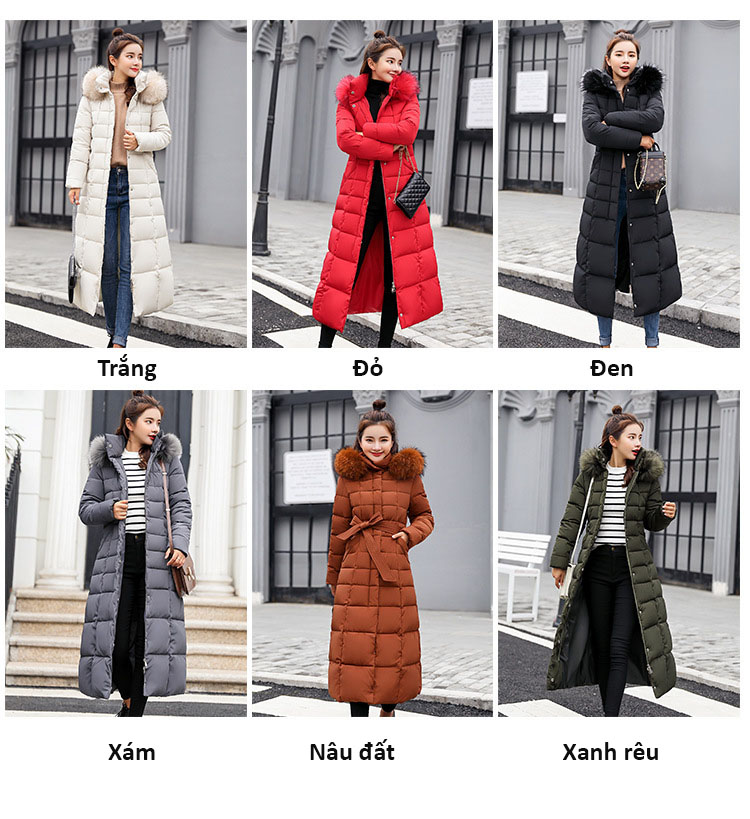 Áo khoác bông nữ dài tay mùa đông mới của châu Âu mã 902