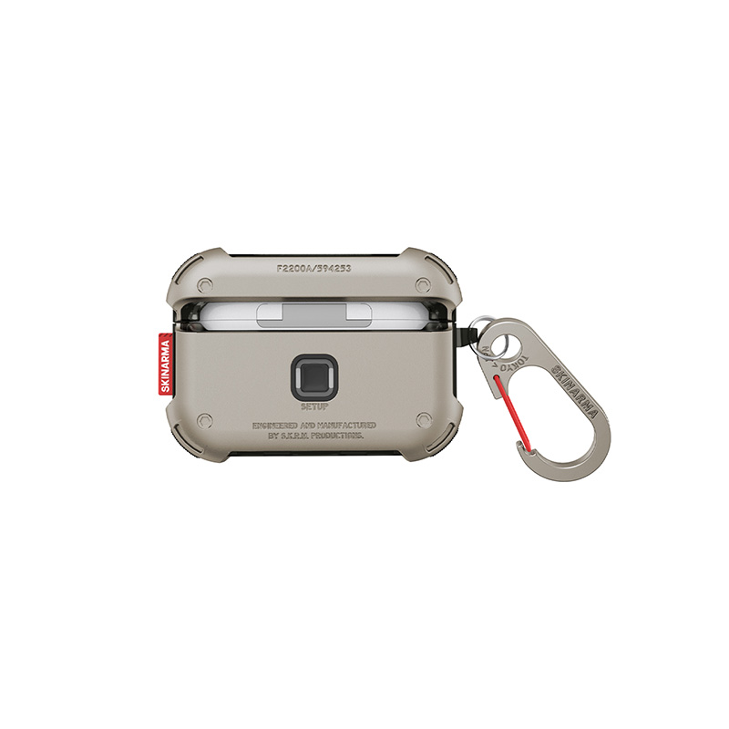 Ốp Bảo Vệ Skinarma MECHA Cho Airpods Pro 2/1 Thiết Kế Độc Đáo Có Khóa Cài Tặng Kèm Móc Đeo Zinc Alloy Chống Sốc Tốt Hàng Chính Hãng