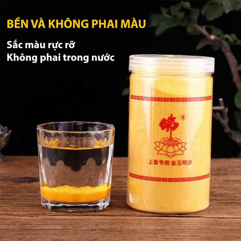 Cát Vàng Kim Sa, Cát bỏ lư hương, Cát Vàng Lư Hương Để Bát Hương Thờ -  Combo 5 túi 100gam tiện dụng