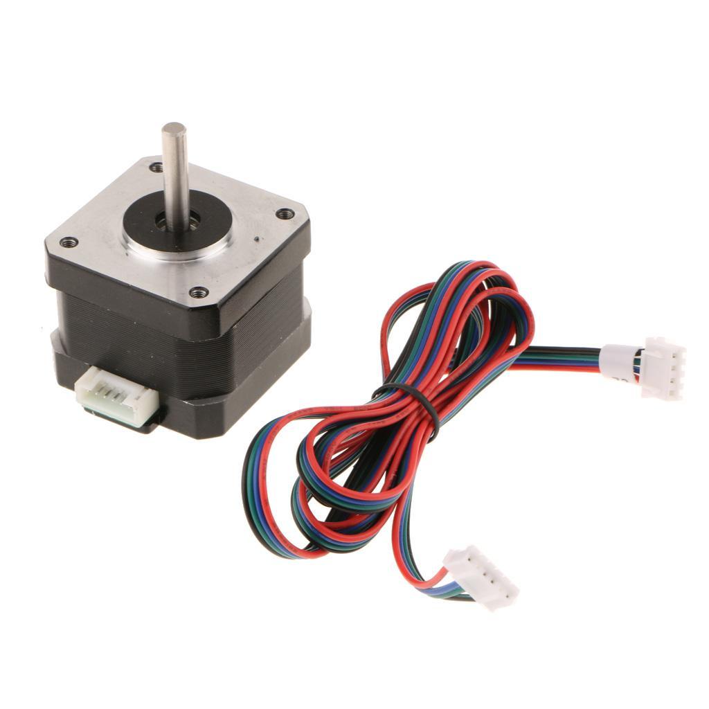 4- Nema17 Stepper Motor 40mm + Extruder Heat Sink Block for 3D Printers
