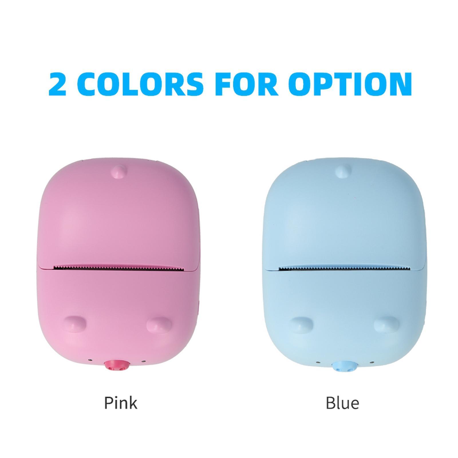 Pocket Thermal Printer Mini Picture Photo Printer Pink with 1 Roll