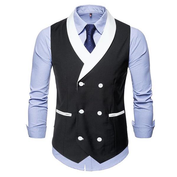 Gile Hàn Quốc,Áo Gile nam cổ vest thiết kế sang trọng lịch lãm, có đai sau lưng cách điệu trẻ trung tôn dáng Mã H66