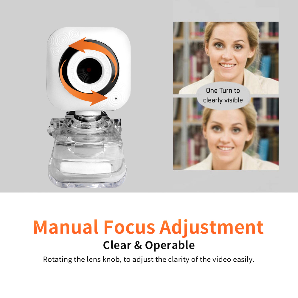 Webcam HD 480p 0,3mp 30 Khung Hình/Giây Với Micrô Tích Hợp Máy Tính Xách Tay Máy Tính Để Bàn