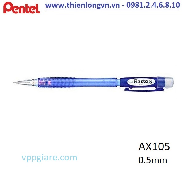 Bút chì kim 0.5mm Pentel Fiesta AX105 màu xanh dương