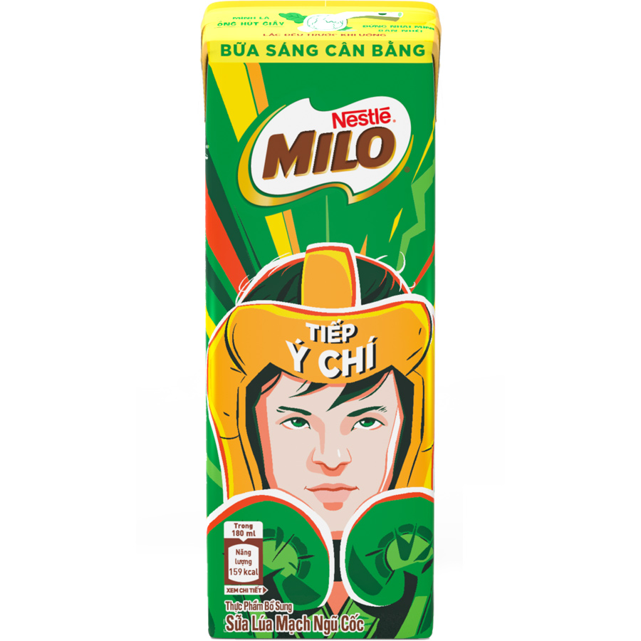 Sữa lúa mạch Nestlé MILO Bữa Sáng Thùng 36 hộp x 180ml (12x3x180ml) - Giao mẫu ngẫu nhiên