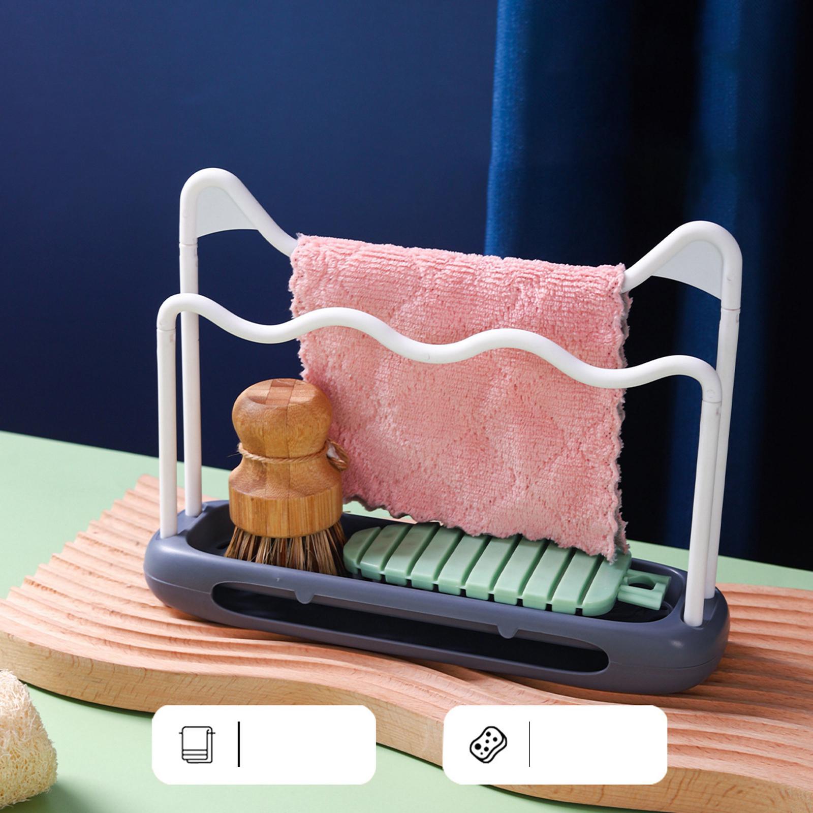 Kitchen Sink Sponge holder Caddy Organizer Dark Gray