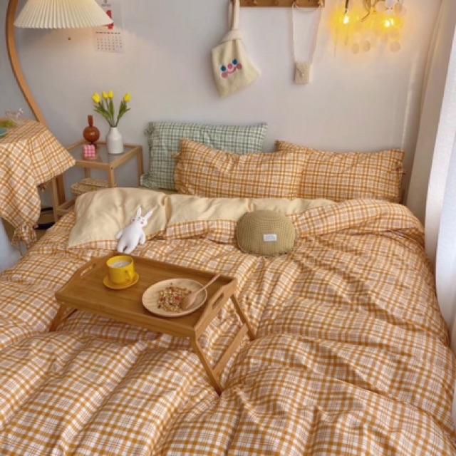 Set Cotton Hàn Quốc Living Dây Nơ Hàng Nhập Khẩu Cao Cấp 4 Món