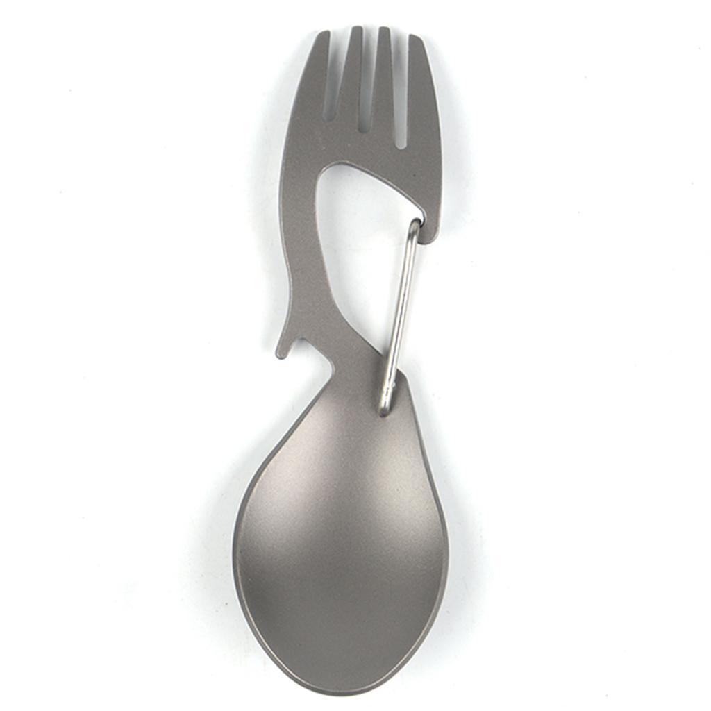 Multi-function Camping Spoon Fork Spork Beer Bottle Opener