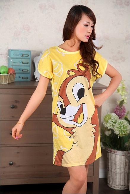 Váy ngủ Free size dưới 65kg với nhiều hình ngộ nghĩnh VNF05