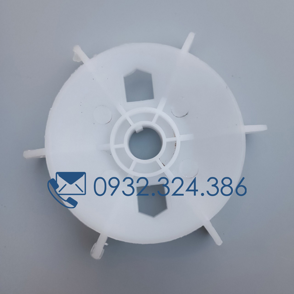 Cánh quạt làm mát động cơ Y80-4.6.8 đường kính lỗ trục 19mm